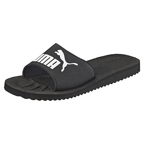 PUMA Unisex-Erwachsene Purecat Dusch und Badeschuhe, Schwarz (black-white), 43...