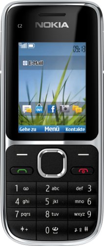 Nokia C2-01 Handy (Ohne Branding, 5,1 cm (2 Zoll), 3,2 Megapixel Kamera) schwarz
