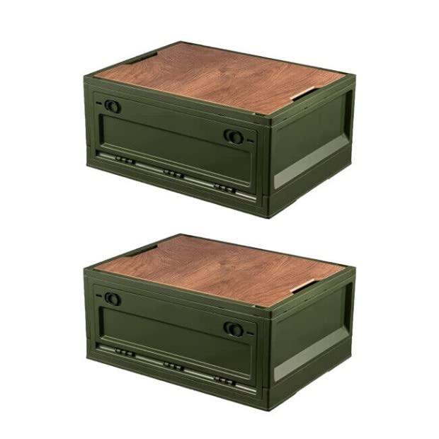 RMAN® 2er Set Aufbewahrungsbox mit Deckel 35L Campingbox mit 4 Rollen...
