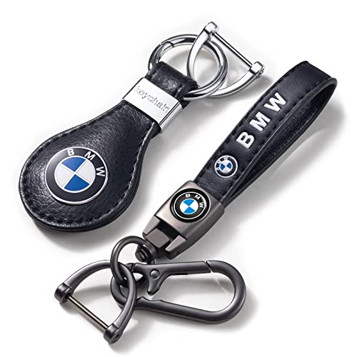 für BMW Auto Schlüsselanhänger, 2 Stück Leder Schlüsselring für BMW 1 3 5...