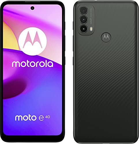Motorola Moto e40 64GB Handy, grau, Carbon Gray, Android 11, PARL0008SE