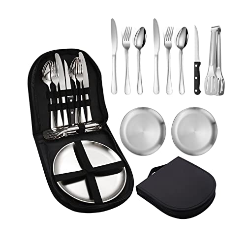 YoBest Camping Besteck Set,Portable Besteck Set Picknick-Set Edelstahl Outdoor...