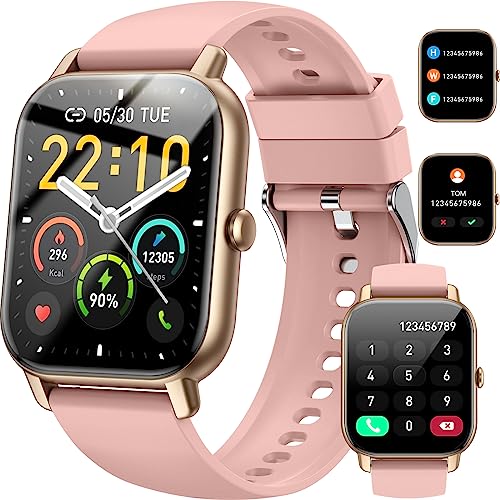 Smartwatch für Damen Herren, 1,85 Zoll Touchscreen mit Bluetooth Anrufe, IP68...