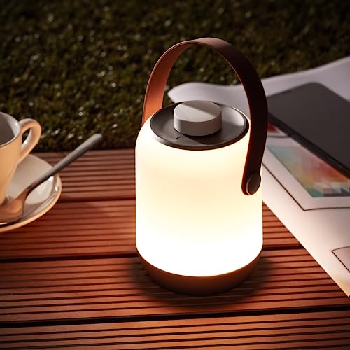 Lightbox LED Tischlampe für den Garten mit warmweißem Licht -...