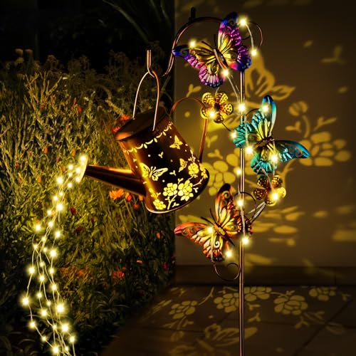 IEEILULU Solar Gießkanne Lampe, Solarlampen mit Lichterkette Gießkanne,...