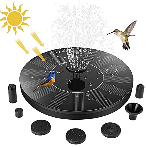 Jsdoin Solar Springbrunnen für Außen, Solarbrunnen für Draussen mit 6 Düsen,...
