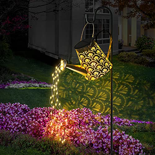 DeepDream Solar Gießkanne Lichterkette Aussen, LED Außen Solarlampen...