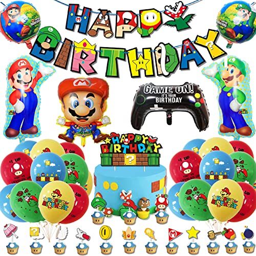 Super Mario Geburtstag Party Dekoration Zubehör – Geburtstags banner,...